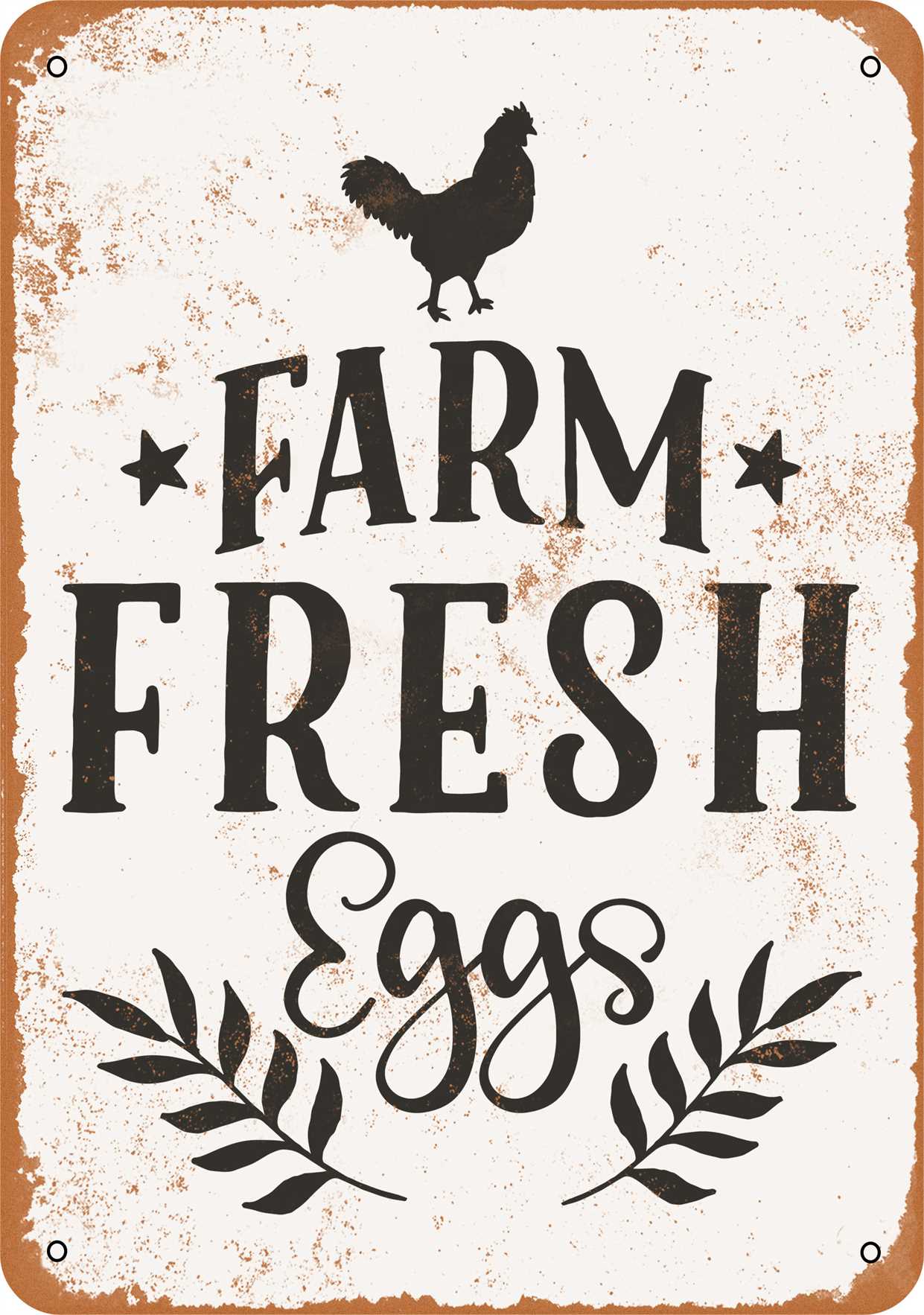 retro vintage style metal sign man cave shed Garage Farm Fresh Eggs